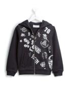 Philipp Plein Kids 'one Love' Zipped Up Hoodie