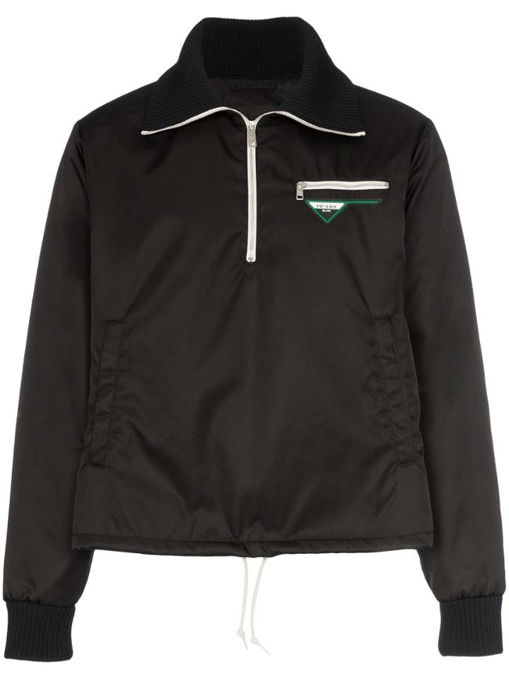 Prada Zip Neck Waterproof Jacket - Black