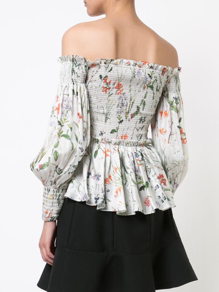 Alexis Floral Print Off Shoulder Blose - Multicolour