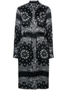 Amiri Bandana Print Shirt Dress - Black