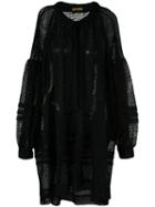 Peter Jensen Lace Smock Dress, Women's, Size: Xs, Black, Polyester/spandex/elastane