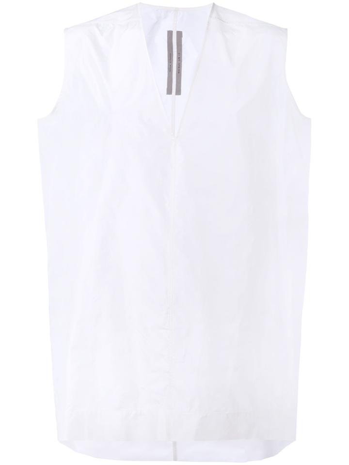Rick Owens Classic Sleeveless Shirt - White