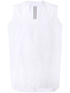 Rick Owens Classic Sleeveless Shirt - White