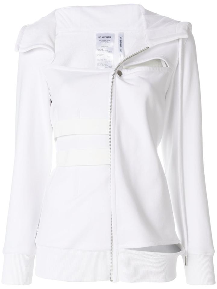 Helmut Lang Deconstructed Jersey Zip Up - White