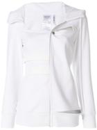Helmut Lang Deconstructed Jersey Zip Up - White