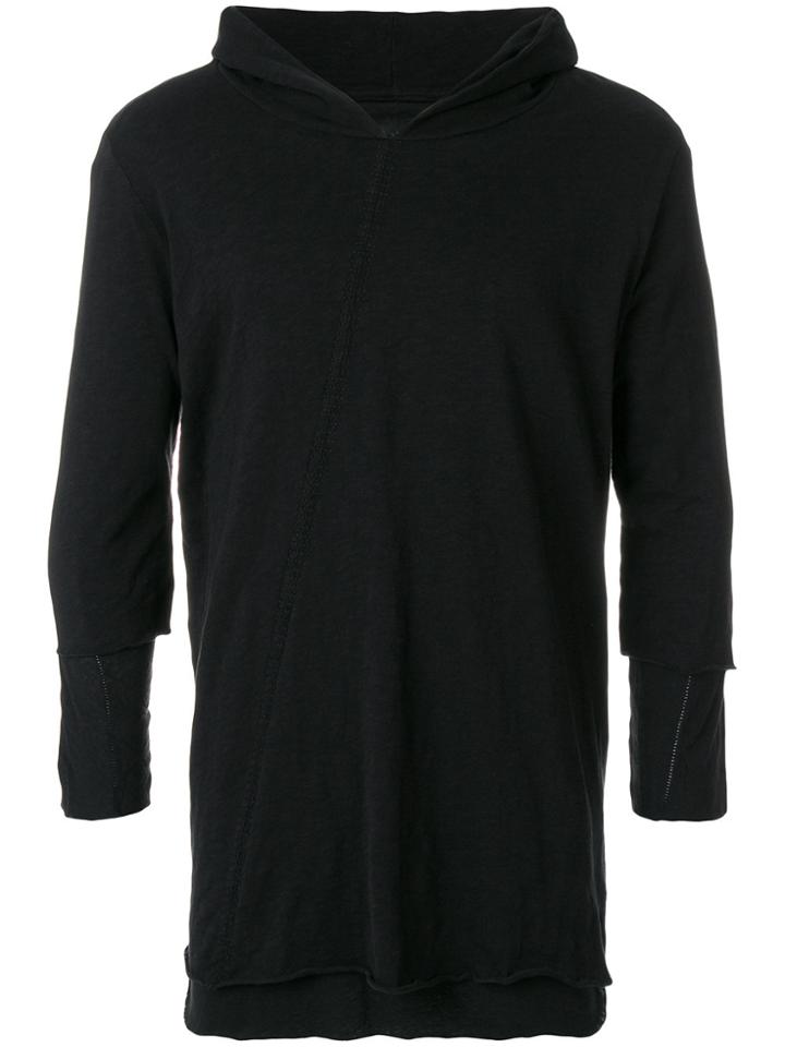 Thom Krom Layered Look Hoodie - Black