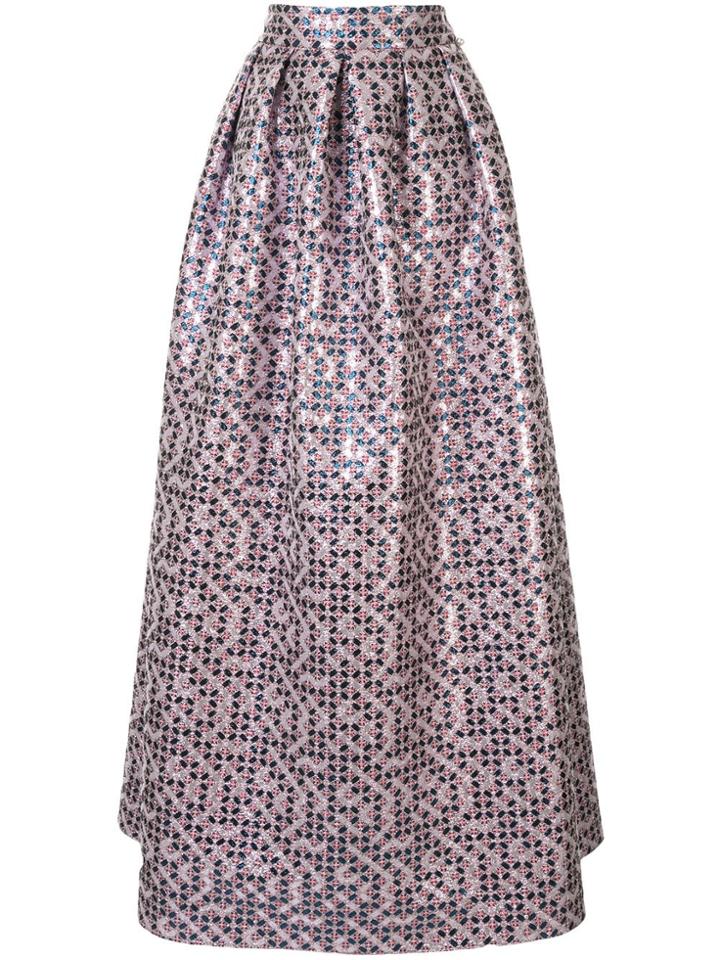 Ingie Paris Long A-line Skirt - Purple