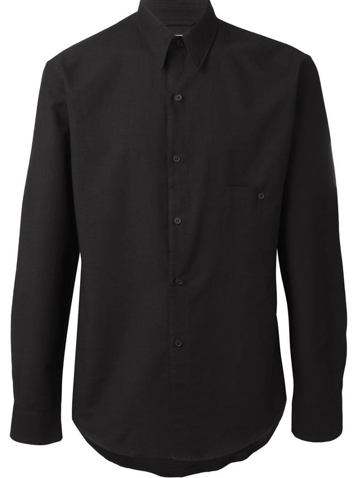 Lemaire Classic Shirt, Men's, Size: 52, Black, Cotton