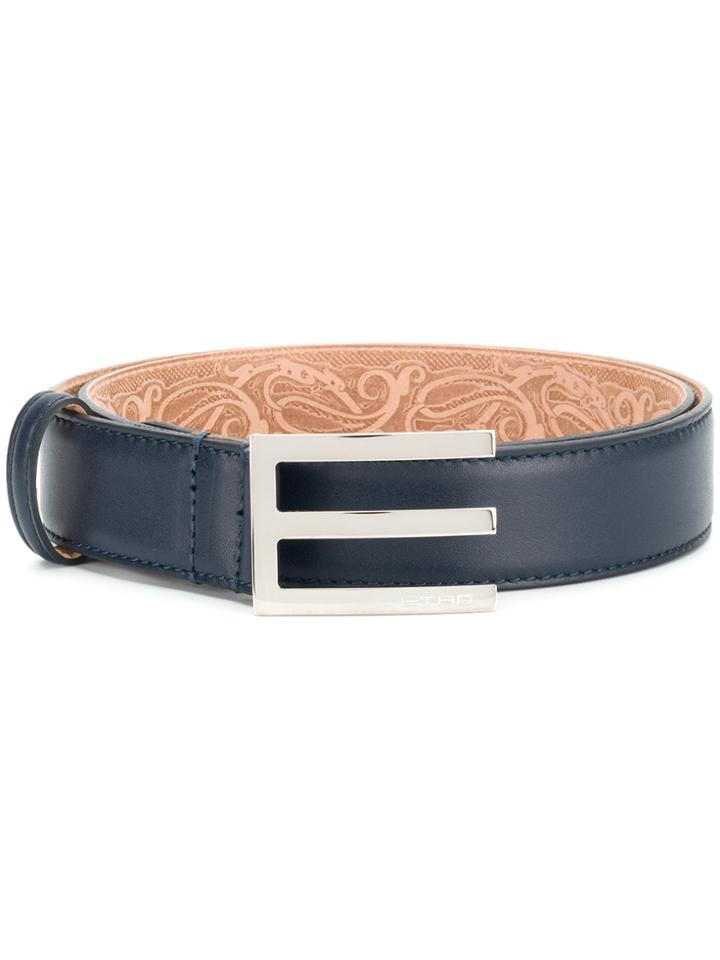 Etro E Buckle Belt - Blue