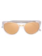 Linda Farrow Round Shaped Sunglasses - White
