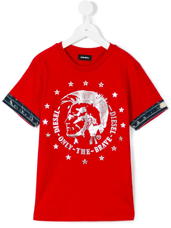 Diesel Kids - Tait T-shirt - Kids - Cotton - 12 Yrs, Boy's, Red