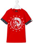 Diesel Kids - Tait T-shirt - Kids - Cotton - 12 Yrs, Boy's, Red