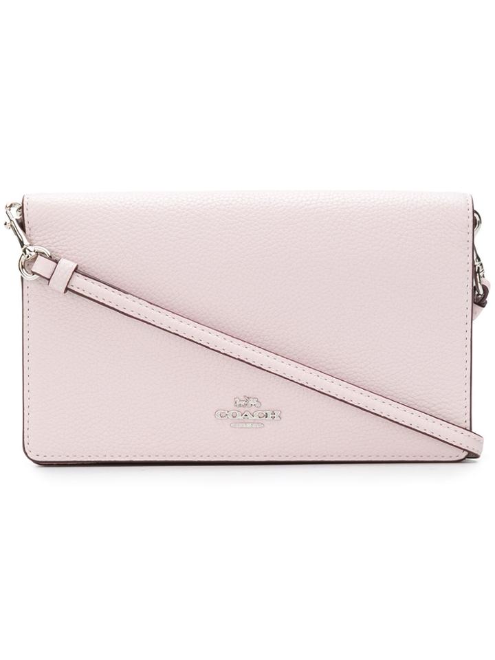Coach Foldover Crossbody Bag - Pink & Purple