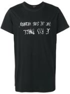 Ann Demeulemeester Slogan Print T-shirt - Black