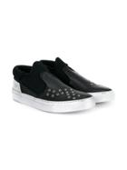 Bruno Bordese Next Generation Eyelet Detail Slip-on Sneakers - Black