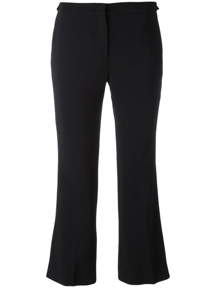 No21 Cropped Flared Trousers, Women's, Size: 44, Black, Viscose/spandex/elastane