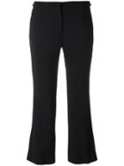 No21 Cropped Flared Trousers, Women's, Size: 44, Black, Viscose/spandex/elastane