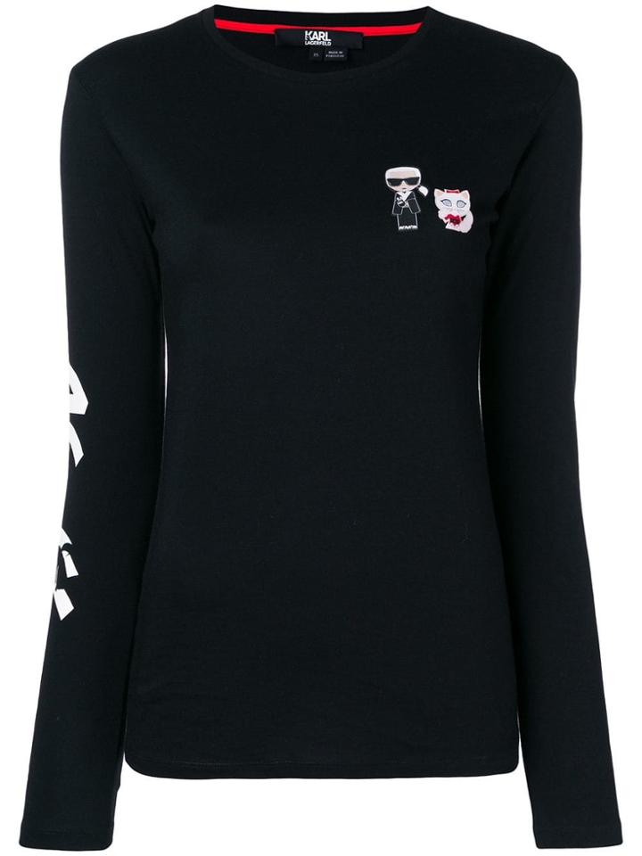 Karl Lagerfeld Ikonik Japan Patch Tee - Black