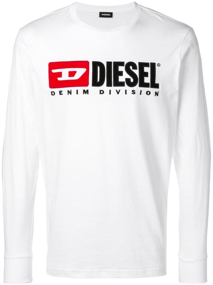 Diesel Longsleeved Logo T-shirt - White
