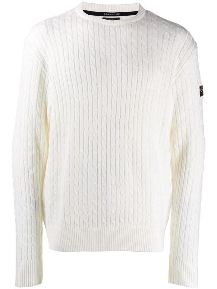 Paul & Shark Ribbed Sweatshirt - White