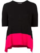 Opening Ceremony Ribbed Shortsleeved T-shirt, Women's, Size: Medium, Black, Nylon/viscose