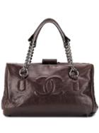 Chanel Pre-owned Cc Logo Tote Bag - Brown