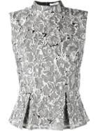 Erdem 'hilda' Top, Women's, Size: 12, Grey, Polyester/polyamide/silk