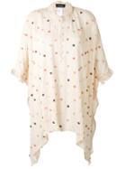 Twin-set - Floral Draped Blouse - Women - Viscose - 40, Nude/neutrals, Viscose