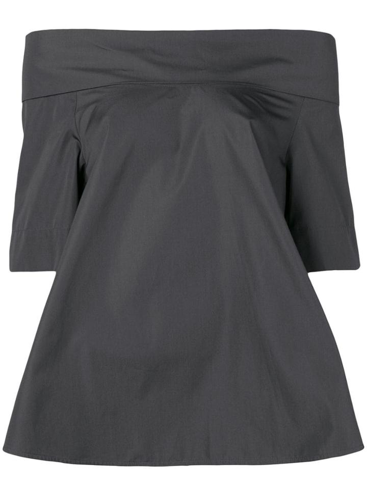 Aspesi Boat Neck Structured Blouse - Grey