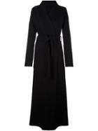 Unravel Wrap Long Coat, Women's, Size: 38, Black, Nylon/wool