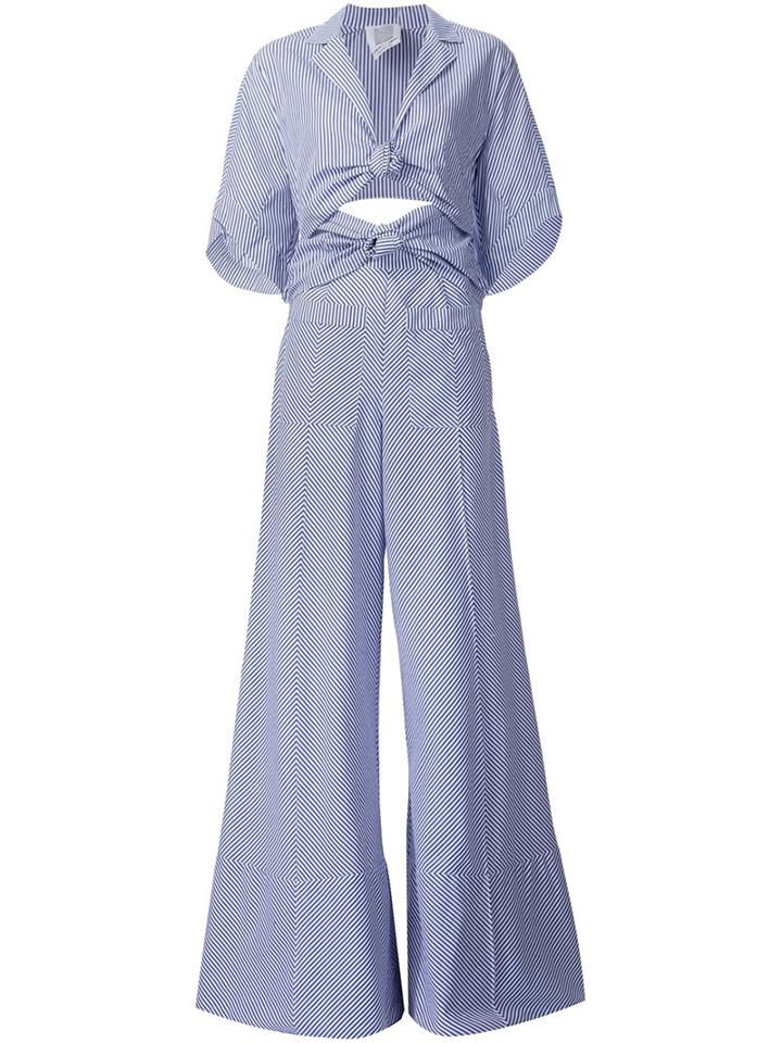 Rosie Assoulin 'knotty By Nature' Jumpsuit, Women's, Size: 4, Blue, Cotton