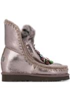 Mou Eskimo Wedge Snow Boots - Brown