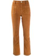 Frame Slim Corduroy Trousers - Brown