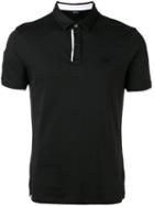 Armani Jeans - Contrast Detail Polo Shirt - Men - Cotton - M, Black, Cotton