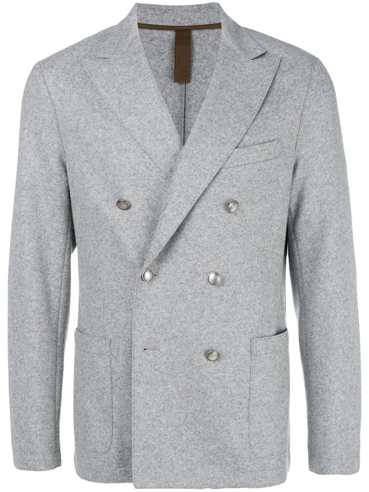 Eleventy Double Breasted Jacket - Grey