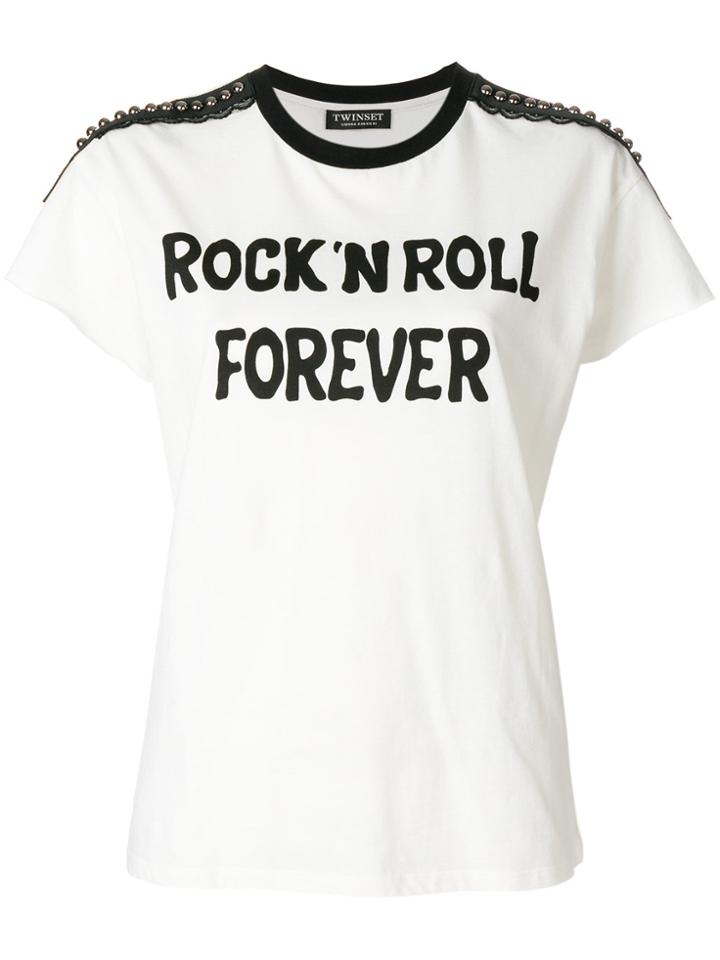 Twin-set Rock N' Roll Forever T-shirt - White