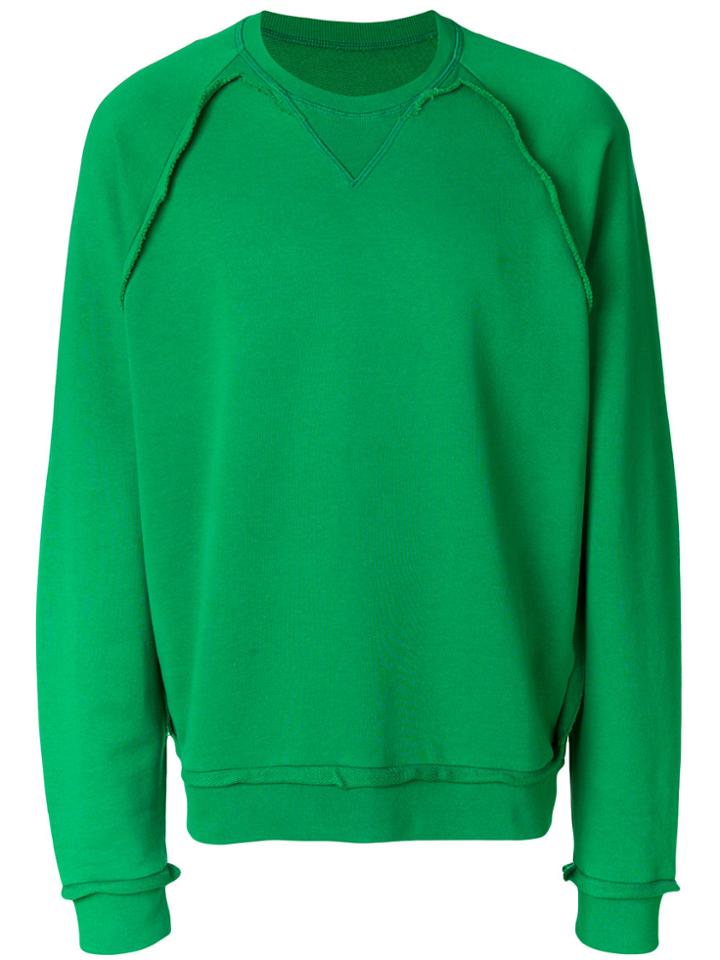 Maison Margiela Distressed Patch Sweatshirt - Green