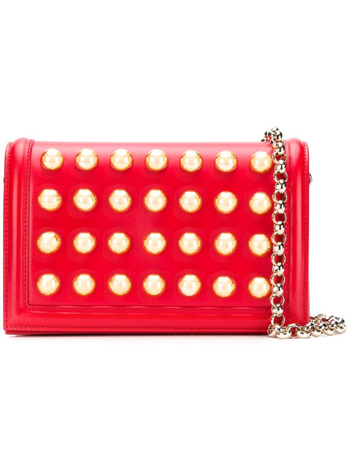 Elie Saab Dome Stud Shoulder Bag - Red