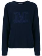 Max Mara Knitted Logo Sweater - Blue