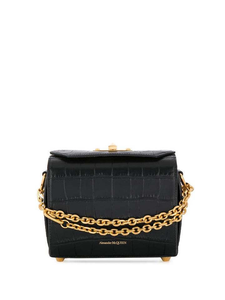 Alexander Mcqueen Box 19 Handbag - Black