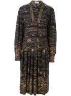 Lanvin Vintage Floral Print Dress, Women's, Size: 42, Black