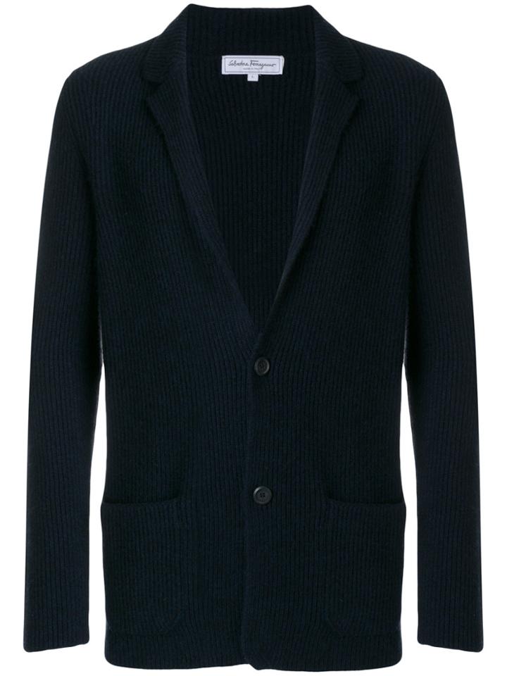 Salvatore Ferragamo Two Button Cardigan - Blue