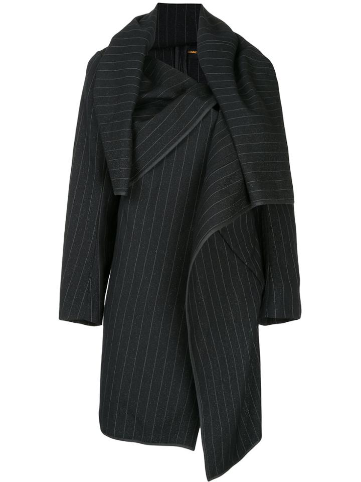 Comme Des Garçons Vintage Pinstripe Coat - Black