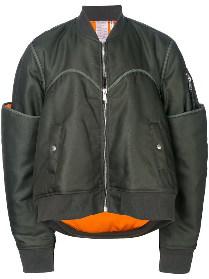 Helmut Lang Oversized Bomber Jacket - Green