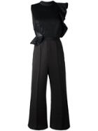 Self-portrait Tailored Cropped Jumpsuit - Black