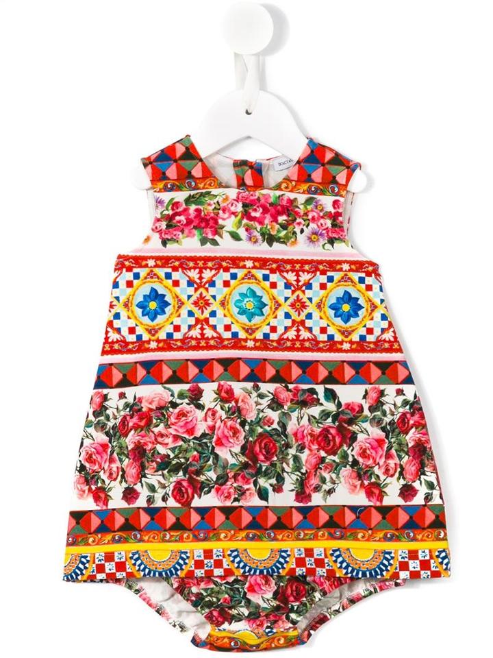 Dolce & Gabbana Kids - Mambo Print Dress - Kids - Cotton/spandex/elastane - 6-9 Mth