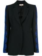 Emilio Pucci Lace Inserts Blazer - Black