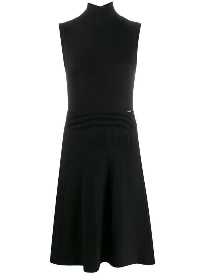 Liu Jo Ribbed Turtle Neck Dress - Black