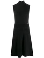Liu Jo Ribbed Turtle Neck Dress - Black