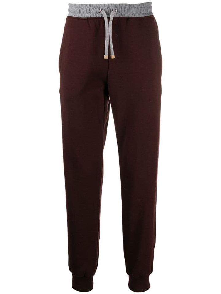Eleventy Drawstring Track Trousers - Red